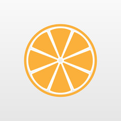 Yellow Orange fruit icon isolated. Modern simple flat vegetarian