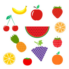 Color Fruits icon isolated on background. Modern flat pictogram,