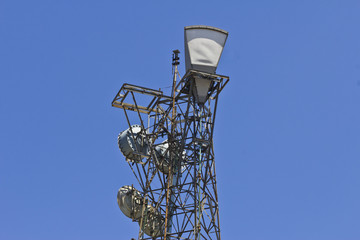 Legacy Microwave Tower Used to Link Telecommunications Locations