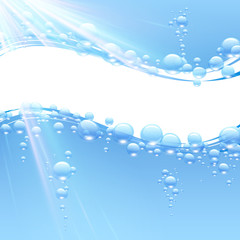 Water background with bubbles.