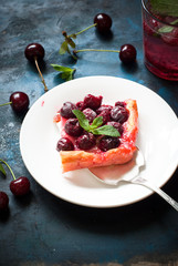 Homemade cherry pie