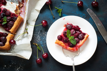 Homemade cherry pie