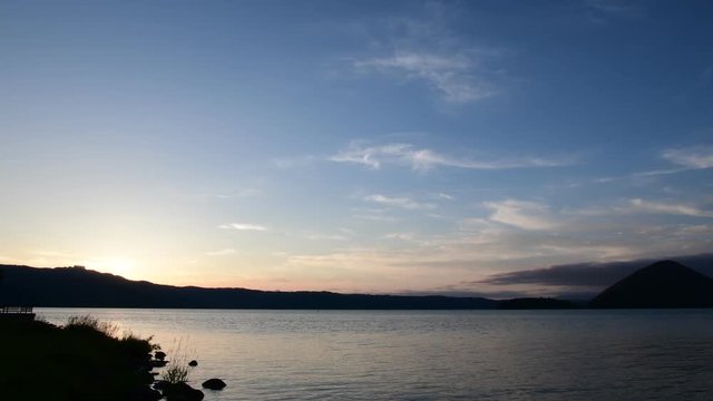 北海道 洞爺湖畔の夕暮れ / Toya lake hokkaido 4K