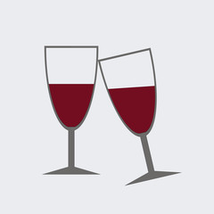 Glasses of wine and Vector.