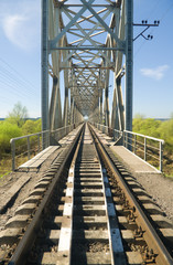 Fototapeta na wymiar Iron road bridge