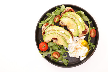 avocado toast and poached egg