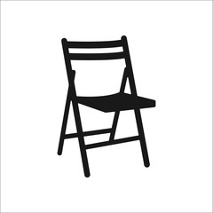 Festival Folding chair simple icon on background - obrazy, fototapety, plakaty