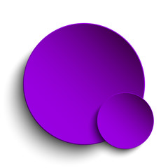 Obraz premium Purple circle empty banner on white background.
