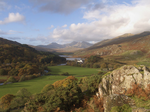 Snowdon from Capel Curig, Gwynedd, Wales (RF)
