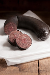 British black pudding or blood sausage