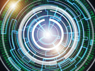 futuristic binary code background