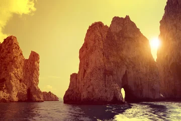 Papier Peint photo autocollant Île Faraglioni Cliffs in Capri - Italy, Europe