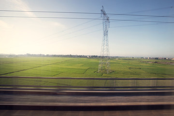 Motion view in train