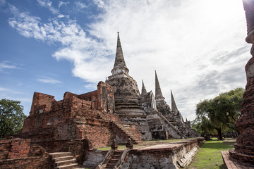 Fototapeta premium The Pagoda at Wat Phra Si San Phet, Ayutthaya, Thailand