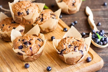 Photo sur Plexiglas Dessert Blueberry muffins