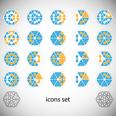 Abstract icons set. Vector Illustration