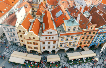 Aerial view of Prague.