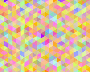 Multicolored vector background design made up of colored triangles in a row side by side and beneath. Abstract background from segments. Geometric shapes