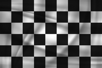 Fototapeta premium Racing flag. Black and white squares.