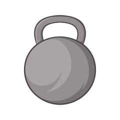 Sports weight icon in cartoon style isolated on white background. Gym symbol