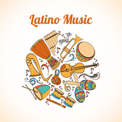Latino musical card