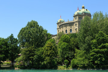 Fototapeta na wymiar Federal Parliament Building in Bern