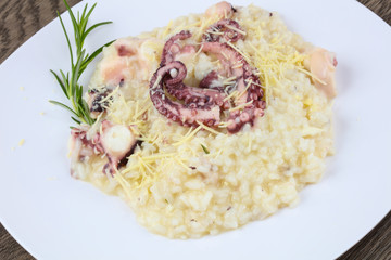 Risotto with octopus