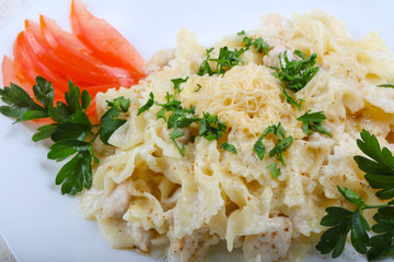 Pasta with chicken