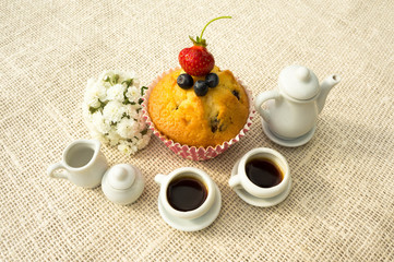 cupcake and coffee