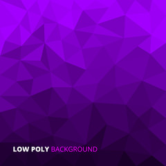 Obraz premium Colorful violet abstract geometric rumpled triangular low poly style vector illustration graphic background