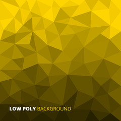 Colorful yellow abstract geometric rumpled triangular low poly style vector illustration graphic background