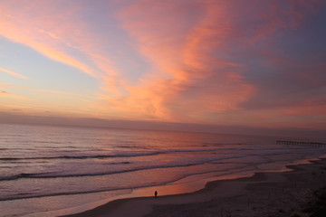 Fototapeta na wymiar Beautiful scenic view of beach at dusk