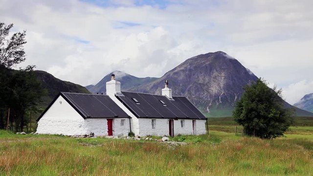 Buachaille Etive Mor.  A timelapse recording of Buachaille Etive Mor in the Scottish highlands.  Buachaille Etive Mor is a mountain in the Scottish Highlands.