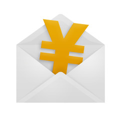 Fototapeta premium Renminbi in an envelope.
