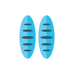 French bread cartoon  blue color