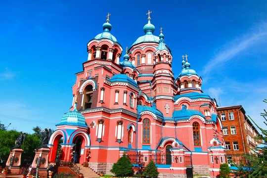 Cathedral of the Kazan Icon of the Mother of God in irkutsk city, Russia