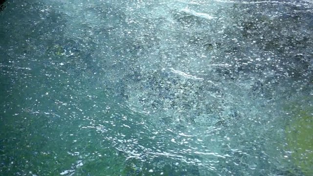 SLOW MOTION: surface boiling water