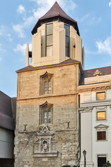 Fototapeta premium Ancient tower in Budapest, Hungary.