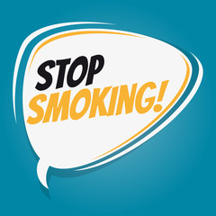 stop smoking retro speech bubble