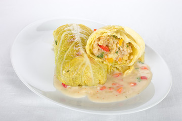 Kohlrouladen mit Sosse