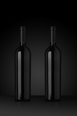 mockup bottiglia vino rosso