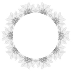 Retro Round Frame Isolated on White Background