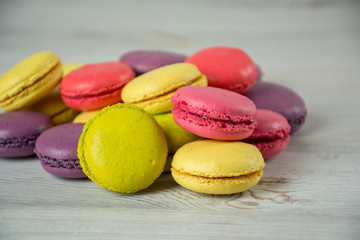 Colorful french macaroons