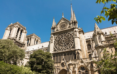 Obraz premium The Notre Dame cathedral , Paris, France.