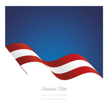 US abstract wave flag ribbon vector background