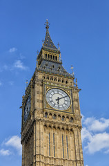 Fototapeta na wymiar Big Ben tower in London Parliament