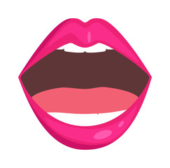 Female lips isolated on white background. Passion makeup mouth. woman lips romance cosmetic sensuality desire. Set of mouth smile woman red sexy woman lips isolated shape romantic print emotions