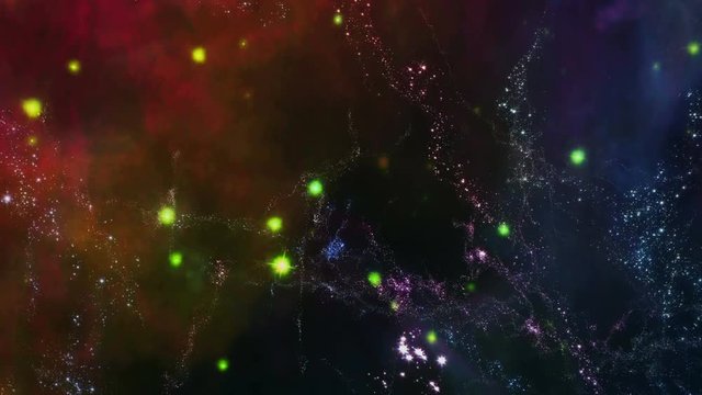Space 2178: Flying through star fields in space (Loop).