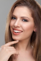 Fototapeta premium Woman with blue eyes