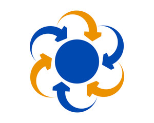 Flow Symbol Geometrical Circle